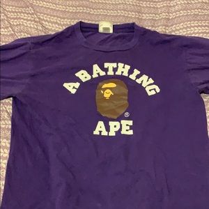 Purple Bape long sleeve shirt